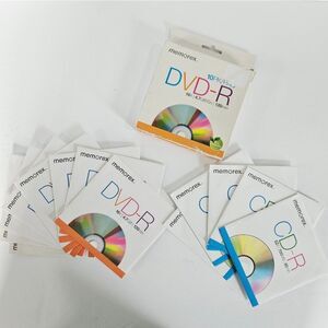 NIB Memorex 13 Piece 8 DVD-R 5 CD-R Blank Recordable Disks Data Music Movies